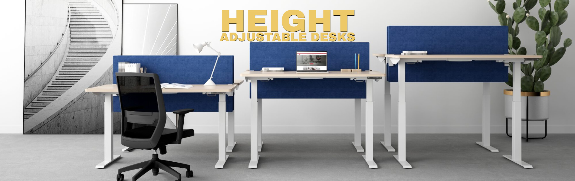 Check out height adjustable desks offered by Office Tech